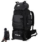 Augot Mochila de Senderismo, 90L Mochila de Trekki...: 【Duradero y Bien Hecho】- La bolsa de camping está hecha de telas de alta calidad que son impermeables, resistentes al desgarro y al desgaste. Las correas para los hombros, la correa para el pecho y el cinturón son ajustables, lo que proporciona una g...