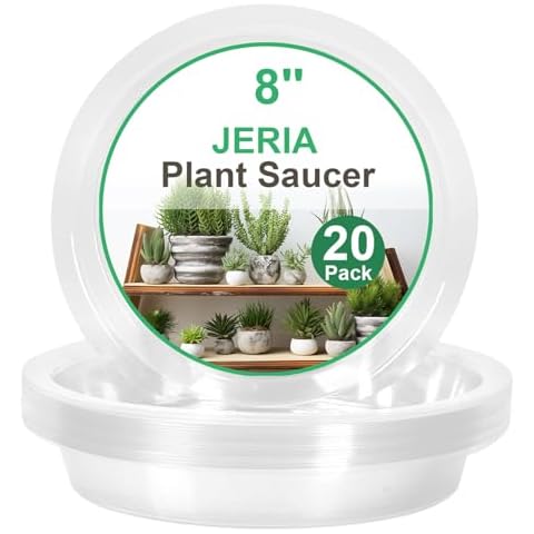 JERIA 8 Inch Clear Plant Saucers Cover