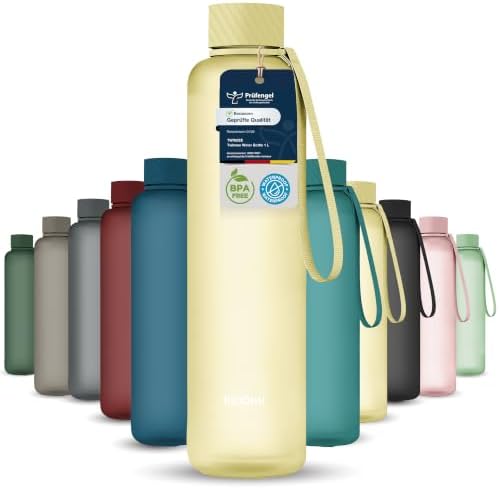 Twinzee Tritan Trinkflasche 1 L BPA-frei Auslaufsicher Gelb | Ideal für Sport, Schule und Büro · Robust und langlebig · Wiederverwendbar · Einfache Reinigung · Alltagstauglich