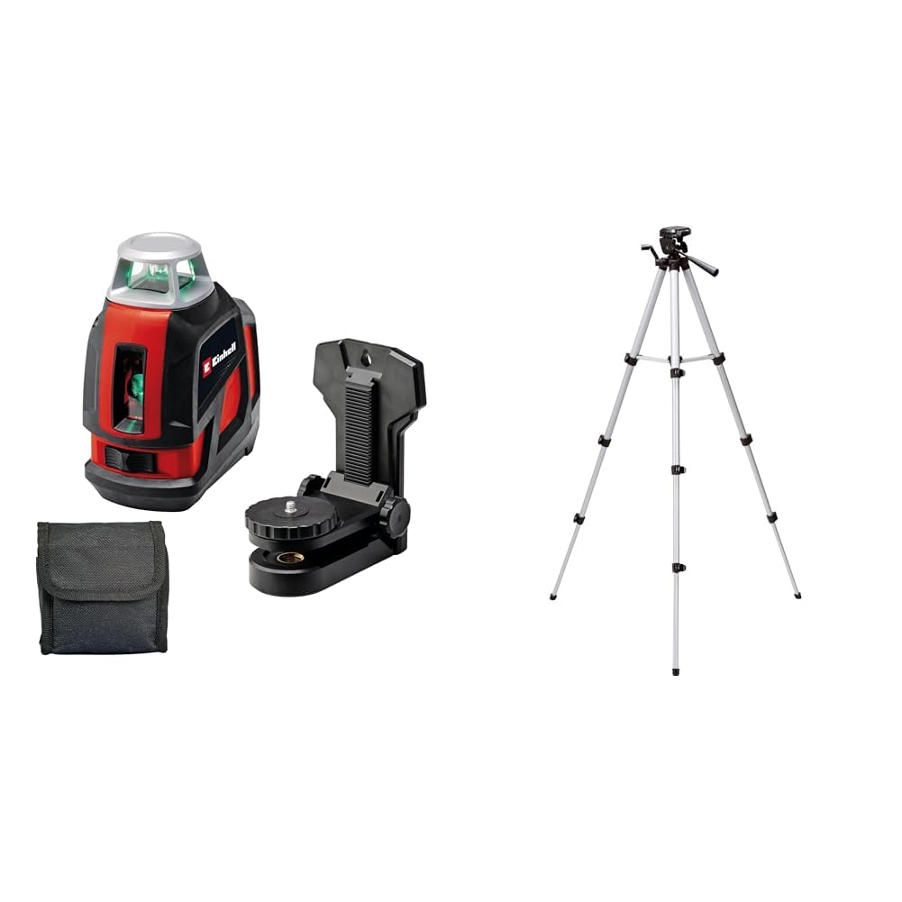 Einhell TE-LL 360 G, Çapraz Çizgi Lazer + Einhell Tripod 37-110 cm