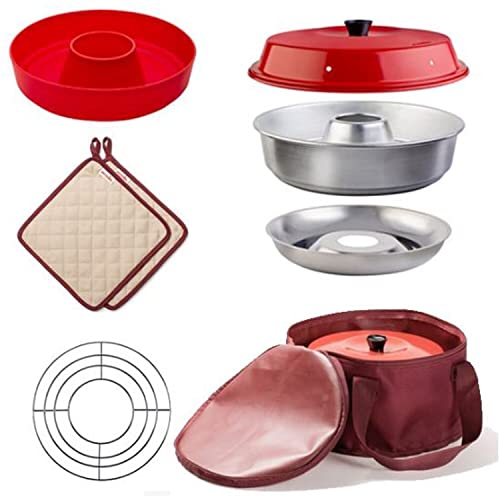 OMNIA - Four de Camping Kit avec moule en silicone et grille de cuisson | Cuisine de Camping | Moule à gateaux
