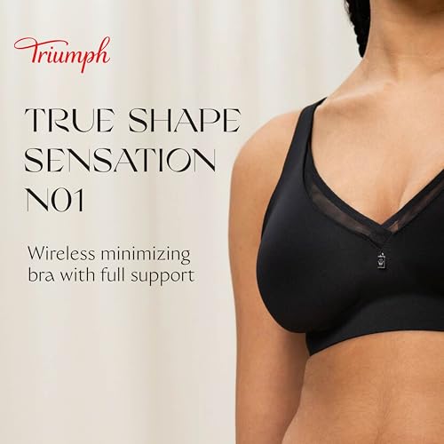 Triumph Donna True Shape Sensation N01, Minimizer Bra, Black, 4D - 3