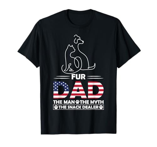 Chien Fête des Pères Fourrure Dad The Man The Myth The Snack Dealer T-Shirt