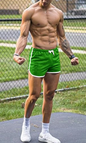 Image of Ouber Men's Fitted Shorts Bodybuilding Workout Gym Running Tight Lifting Shorts