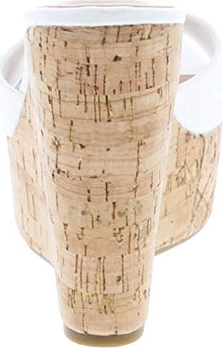 Image of BAMBOO Women's Clear Band Platform Wedge Slide