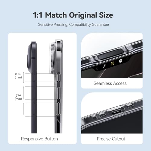 Image of REALCASE Stylish Silicone Back Cover Case for iPhone 17 Air | Scratch Resistant Protective Crystal Clear Transparent Shock Proof Bumper Back Cover Case for iPhone 17 Air