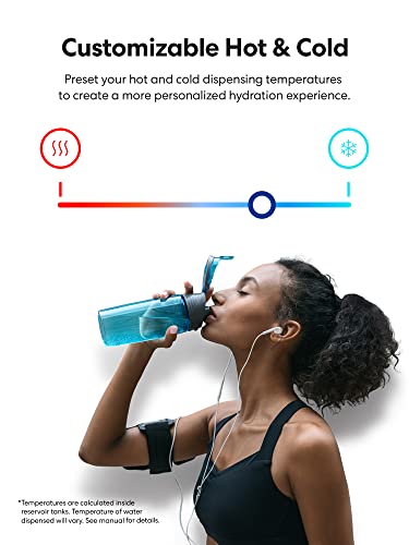 Brio Moderna Bottom Load Water Cooler Dispenser - Tri-Temp, Adjustable Temperature, Self-Cleaning, Touch Dispense, Child Safety Lock, Holds 3 or 5 Gallon Bottles, Digital Display and LED Light