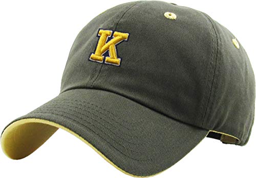 Image of A-Z Name Initial Alphabet Letter Baseball Cap for Teams Great Gift for Family Husband Wife Mom Dad Kids