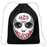 Spreadshirt H2O Delirious Scary Mask Cotton Drawstring Bag, One Size, black