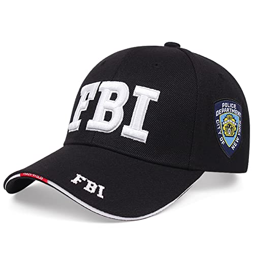 Men's Embroidered Baseball Cap Outdoor Tactical Hat,Black