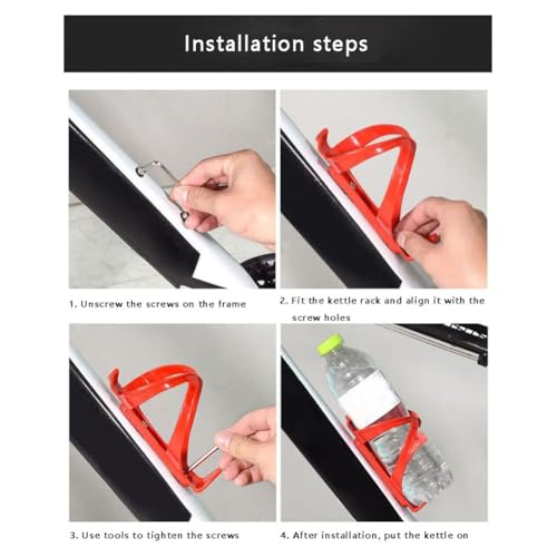 Porte-bidon pour vélo rouge compatible avec cadre Trek Domane