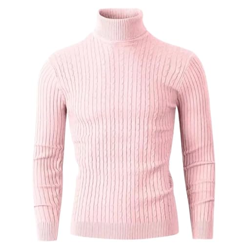 Men's Half Turtleneck Sweater Knitted Pullover Long Sleeve Solid Color Comfortable Warm Unisex Casual Relaxed Fit - Main Image