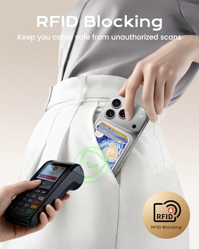 Image of KPNEOL Magnetic Mag-safe Wallet Cell Phone Card Holder for Phone Case with Mag-Safe, Stronger Magnetic RFID Leather Stick on Phone Wallet Compatible with iPhone 17 /16 /15 /14 /13 /12 Series, Puppy Color