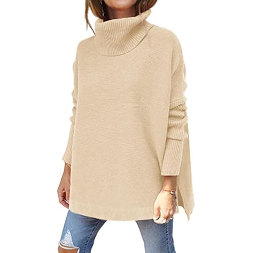 LILLUSORY Womens Turtleneck Oversized Sweaters 2026 Fall Fashion Outfits