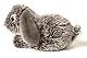 Uni-Toys - Widderkaninchen, liegend (grau) - 18 cm (Länge) - Plüsch-Hase, Kaninchen - Plüschtier, Kuscheltier