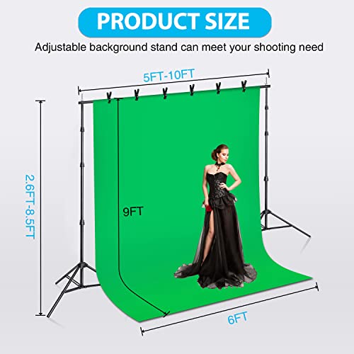 Yesker Photography Lighting Kit 8.5 X 10 Ft Background Support System Umbrellas Softbox Continuous Lighting Kit For Photo Shoot Studio Portrait, Product And Video Recording Photography #TOP1