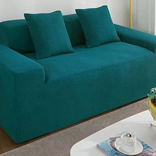 Housse de canapé extensible de qualité supérieure vert foncé 4 places
