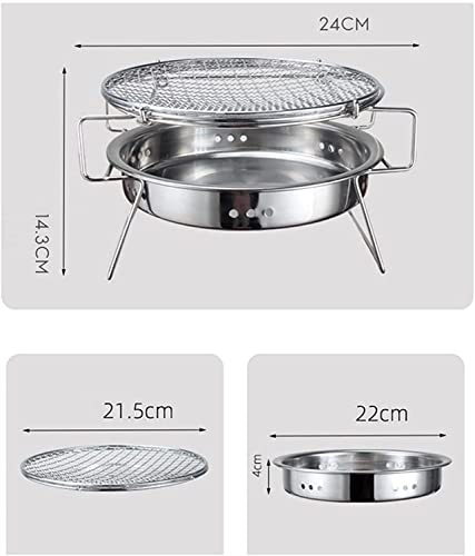 Estufa de barbacoa de acero inoxidable duradera para camping y jardín 6