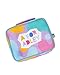 A FOR ADLEY Lunchbox. Featuring Adley's Neon Rainbow Friends on a Zebra Rainbow Printed Lunchbox (Monkey Buddies)