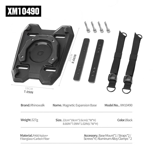 Bolsa trasera magnética para moto Rhinowalk miniatura 2