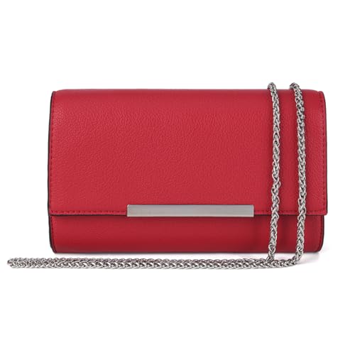 Image of AFKOMST Clutch Purses for Women Small Convertible Wristlet and Evening Bag | Vegan Leather, Fits 6.7-inch Phone /Passport, Versatile for Formal Events /Prom /Wedding /Cocktail /Night Out /Daily Use