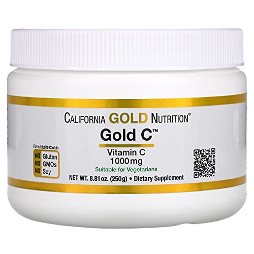 Gold C Powder, Vitamin C, 1,000 mg, 8.81 oz (250 g), California Gold Nutrition