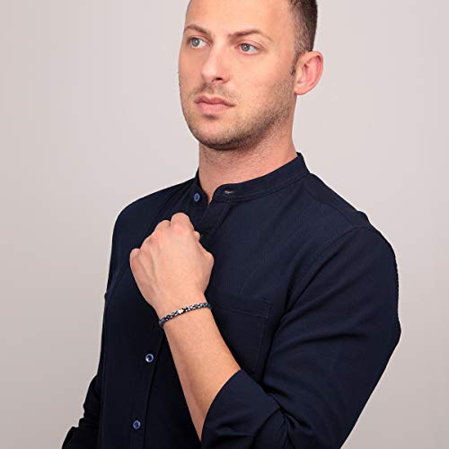 Maserati Jewels Bracciale Uomo, 22 cm, in Acciaio