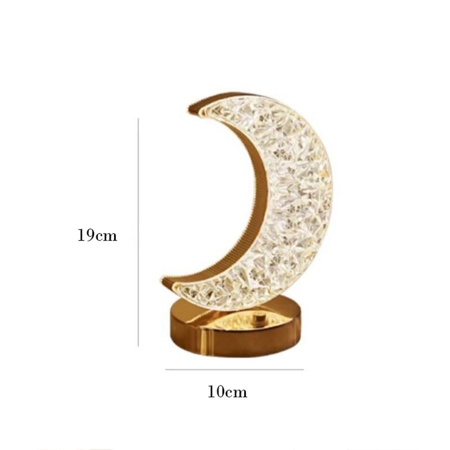 Lampka biurkowa Lampa biurkowa Crystal Moon, sypialnia główna, oświetlenie nastrojowe, prosta dekoracja Lampka nocna