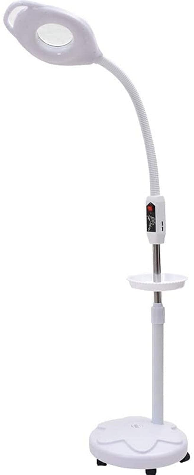 Aioneer Magnifier Floor Standing Magnifying Lamp 16X Magnifier Led Multifunction Adjustable Skin Care Beauty Tattoo Beauty With Rolling Wheels Ideal For Beauty Salons
