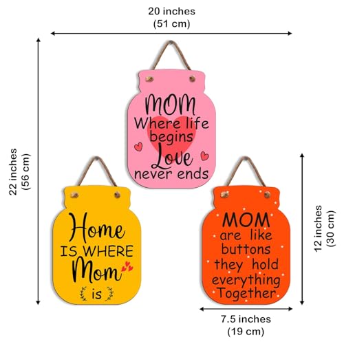 Image of Zesta Wooden Wall Hanging Decorative Items /Hanging Home Wall Decor Items /MDF Decoration Items for Home /Cute Wall Art For Living Room /Home Decor Items Living Room (JAR-09)