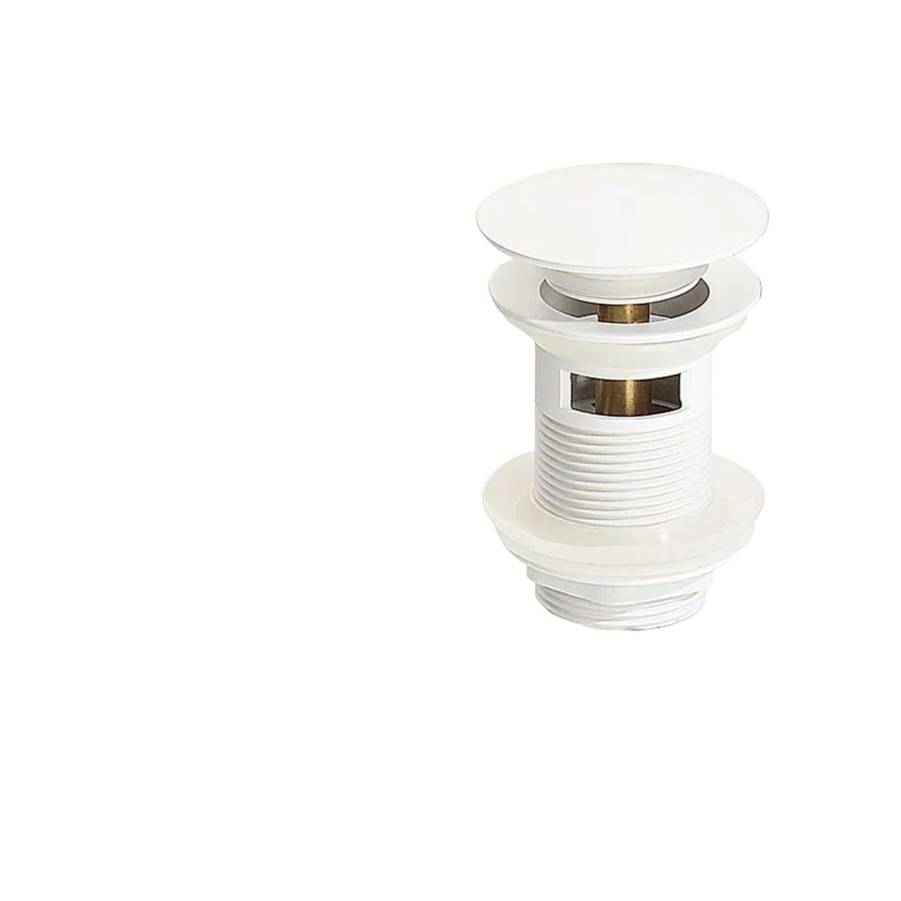 Scarico Pop Up Per Lavello Tappo di scarico pop-up for lavabo da bagno in oro spazzolato, nero opaco, bianco, oro rosa, oro, cromo Accessori for lavabo Tappo Di Scarico Del Bagno A Scomparsa(White wit