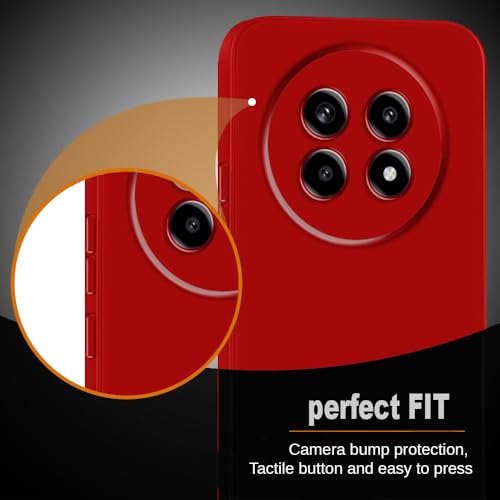 Image of Back Cover for Realme 13 Pro 5G / 13 Pro Plus 5G | Full Camera Protection | Premium Liquid Silicon Case | Flexible Bumper Case for Realme 13 Pro 5G / 13 Pro Plus 5G (Red)