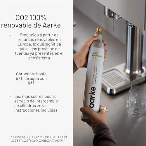 Miniatura 7 de Aarke Carbonator 3, Máquina Para Hacer Agua Con Gas En Acero Inoxidable, Incluye Botella 800ml, Acabado En Acero