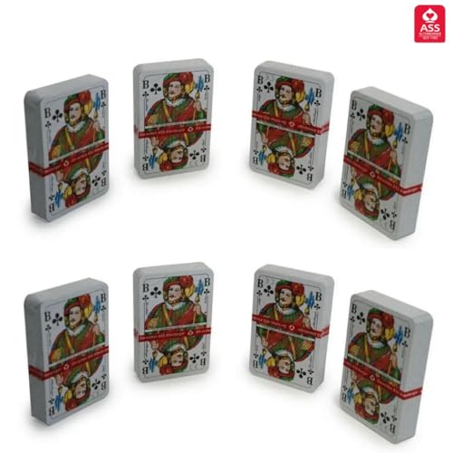 Kartenspiel für Erwachsene Spielkarten Romme Profiqualität für Bridge Canasta Poker Skat Kartendeck 55 Blatt BLAU und ROT (4-Deck) – Bild 5