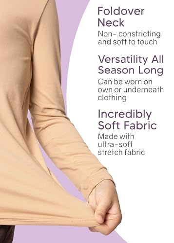 Image of STRETCH IS COMFORT Girl's Oh So Soft Long Sleeve Turtleneck | Youth Size 2-16