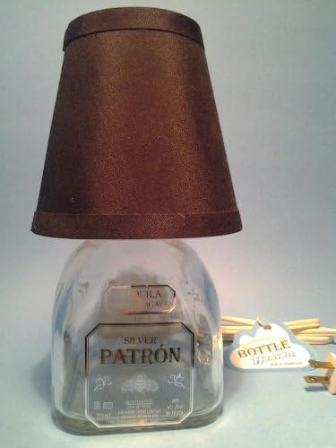 Patron Liquor Bottle Table Lamp W/ White Shade