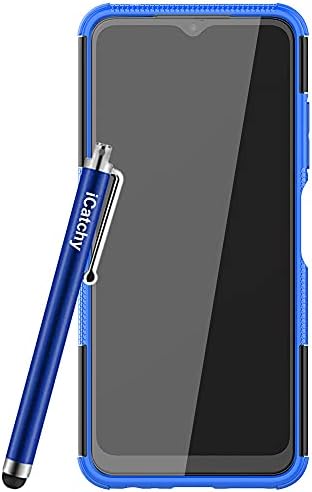 For Samsung Galaxy A22 5G Case Heavy Duty Hard Tough Dual Layer Rugged Shockproof Kickstand Cover compatible With Samsung Galaxy A22 5G Phone Case (Blue)