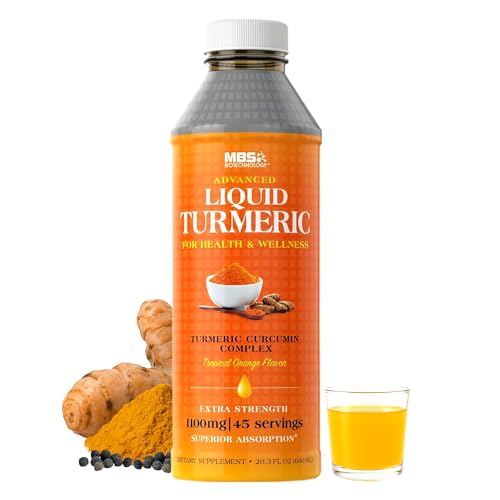 MBS Biotechnology Advanced Liquid Turmeric – High Absorption Curcumin with Black Pepper & Vitamin