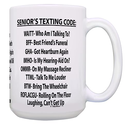 Senior Texting Code Mug