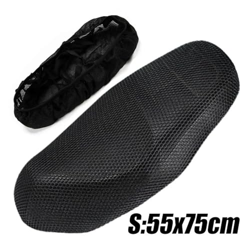 Funda asiento moto de malla transpirable antideslizante negra 2
