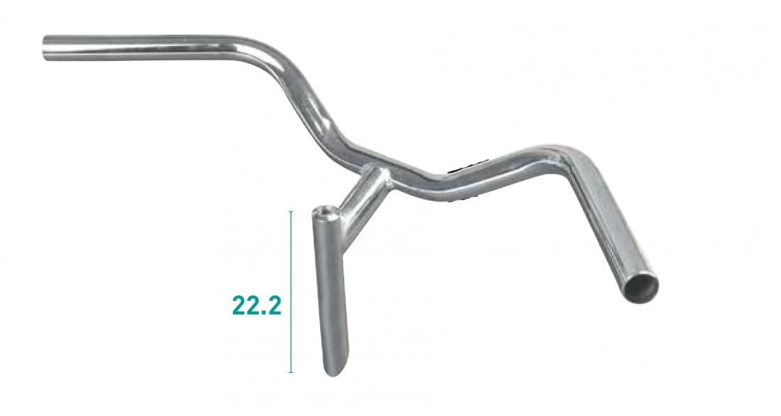 Lenkergriffe aus verchromtem Stahl 22,2 mm für Fahrrad + Paar braune Lenkergriffe Hollandrad Citybike universal für Damen und Herren ideal für 24