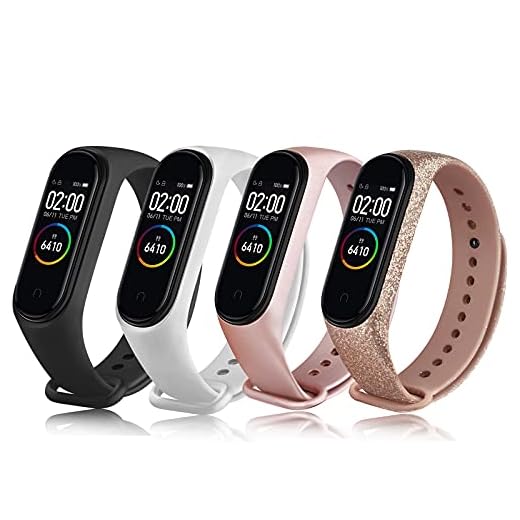 4-Pezzi Cinturino per Xiaomi Mi Smart Band 4 /Mi Band 3, Cinturini Morbido Silicone per Xiaomi Mi Band 4 3 Braccialetto