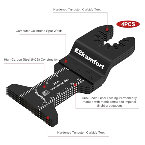 Ezkamfort 138Pcs Multi Tool Blade, Titanium Multitool Blade Kits for Wood Nails, Drywall, Japanese Tooth with Storage Bag, Universal Oscillating Saw Blades Compatible with Ryobi Makita Milwaukee 9 Ezkamfort 138Pcs Multi Tool Blade, Titanium Multitool Blade Kits for Wood Nails, Drywall, Japanese Tooth with Storage Bag, Universal Oscillating Saw Blades Compatible with Ryobi Makita Milwaukee - Image 9