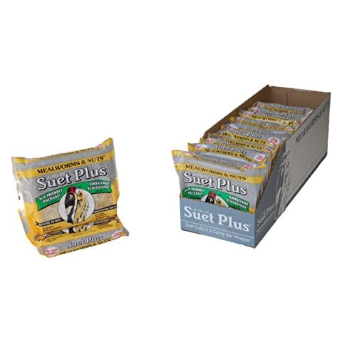 Suet Plus Suet Cakes 12 Pack of 11 oz Bird Suet Cakes (Mealworm and Nut) Cover