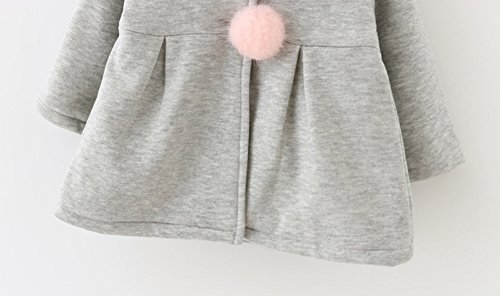 Rjxdlt Baby Girls Coat Toddler Girl Lovely Ear Hoodie Down Jacket Winter Outwear 12-18 Months Gray 135 thumb #3
