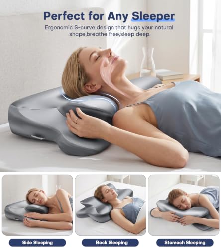 2026 Cooling Gel Memory Foam Pillow, Cervical Neck Pillow for Pain Relief - image 5