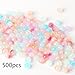 ToBeIT 500Pcs Colourful Gradient Glass Beads 8mm Loose Round Beads Transparent Glossy Surface Glass Bead Bulk Craft Bead for Jewelry Making DIY Bracelets Necklace Supplies (Pastel)