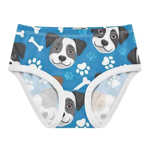 Dogs Blue White Bones Prints Toddlers Underwear Floral 2t Cotton Girl Panties Cute Bright Briefs Underpants