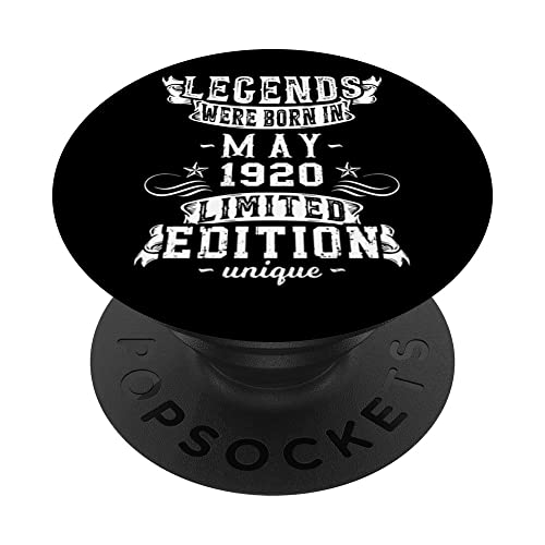 Cumpleaños Mayo 1920 Edición Limitada Regalo Legend May PopSockets PopGrip Intercambiable