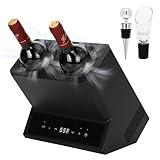 Electric Wine Chiller Double Bottle - Premium 24H Iceless Portable Cooler,Wine Chiller for 750ml Wine/Champagne,Multi-Scene Vino Accessory for Kitchen/Bar/RV - Perfect Gift for Wine Lovers